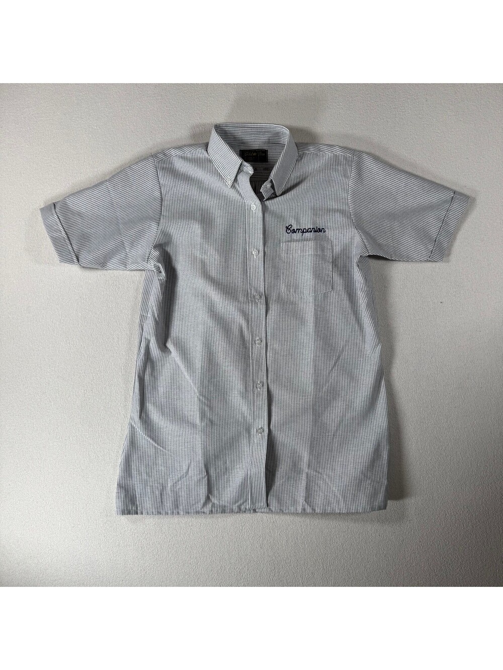 Vintage 70s Gold Star Hickory Striped Button-Up Shirt Medium